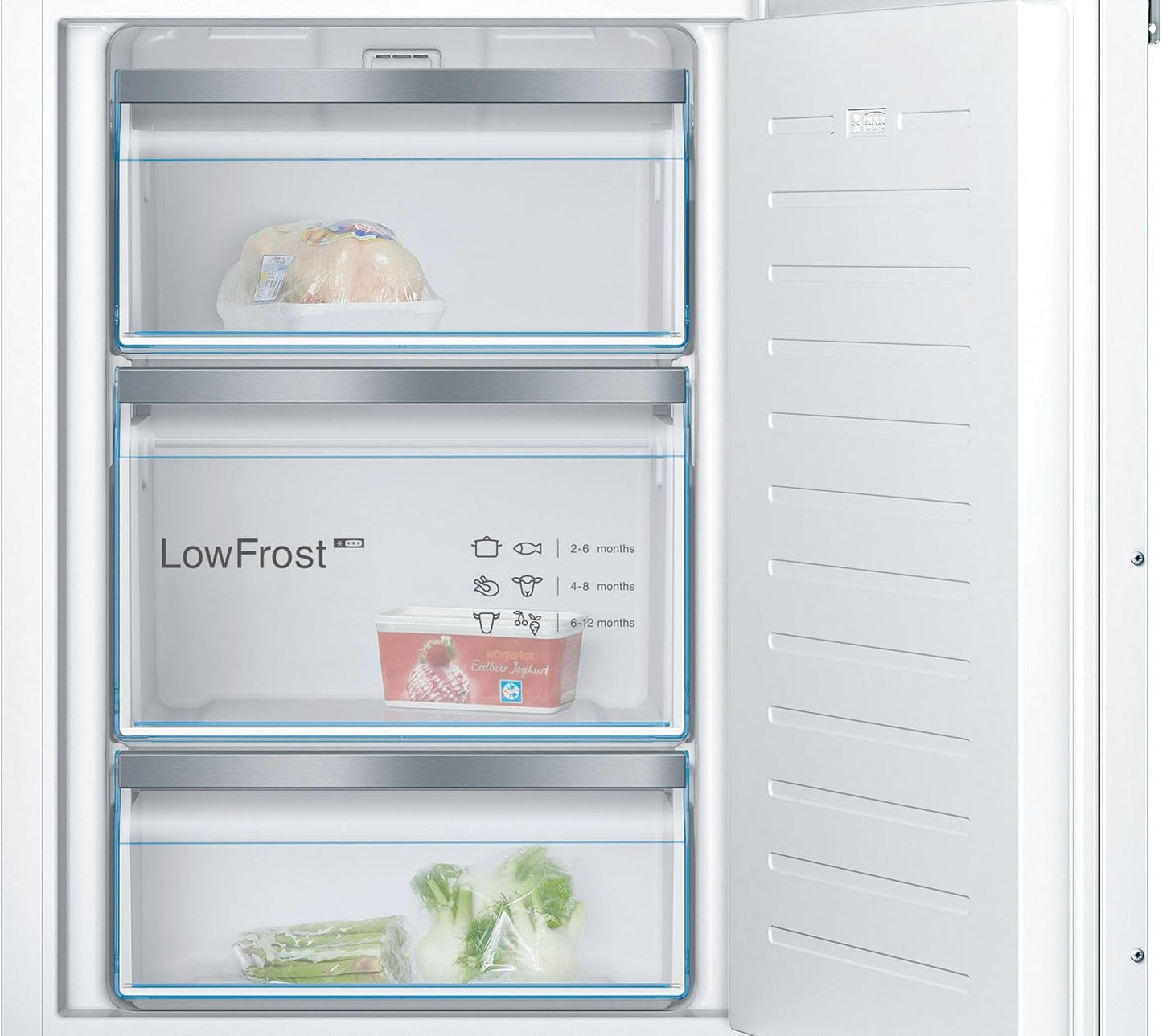 Bosch GIV11ADC0 Serie 6 Einbau-Gefrierschrank, 95 kWh, Jahr, 70 l, LowFrost, FreshSense, 72 x 56