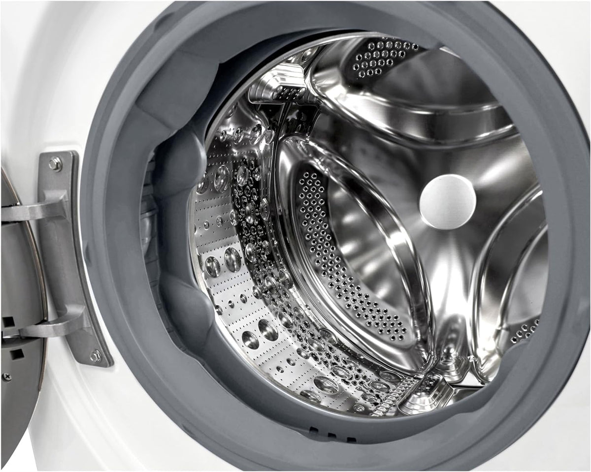 LG F4WV7080, Klasse A, Frontlader-Waschmaschine 8 kg, 1400 U/Min, AI Direct Drive, Wi-Fi, Tiefenreinigung mit Dampf, Groe Kapazitt, TRIPLE A, Auentür aus Sicherheitsglas, 62 x 60 x 85 cm Wei