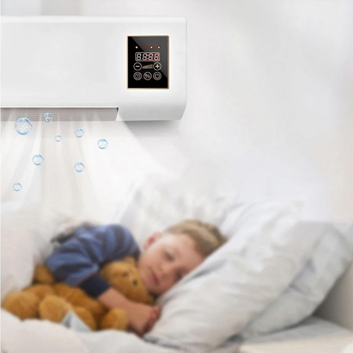EpiCooler Klimaanlage Tragbar für Kühlung und Heizung, Epicooler Klimaanlage für Zuhause, Ganzjähriges Komfort-Accessoire, Modernes Designelement für Luftzirkulation, Ohne Bohren, Platzsparend