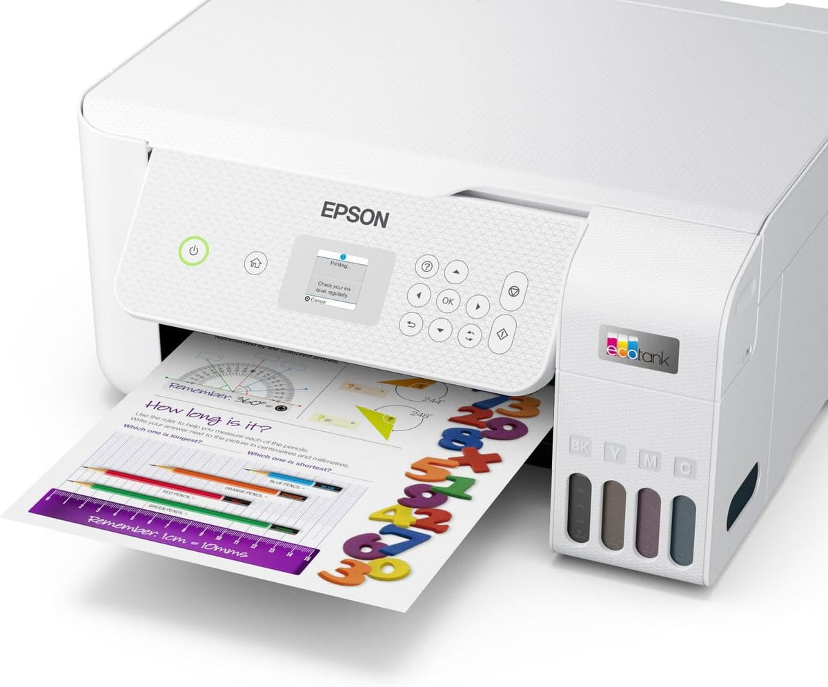 Epson EcoTank ET-2826 A4-Multifunktions-Wi-Fi-Tintentankdrucker, mit einem im Lieferumfang enthaltenen Vorrat an Tinten bis zu 3 Jahren