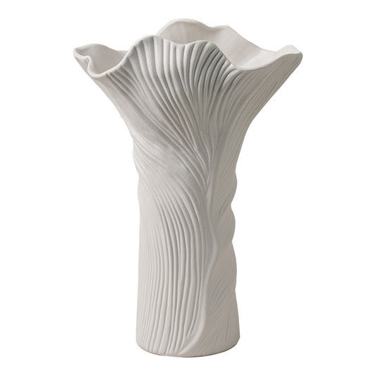Modern Textured Ceramic Decorative Vase for Tabletop Floral Arrangement and Home Decor