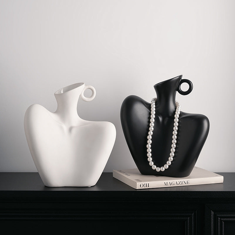 Modern Abstract Ceramic Decorative Vase for Tabletop Home Decor
