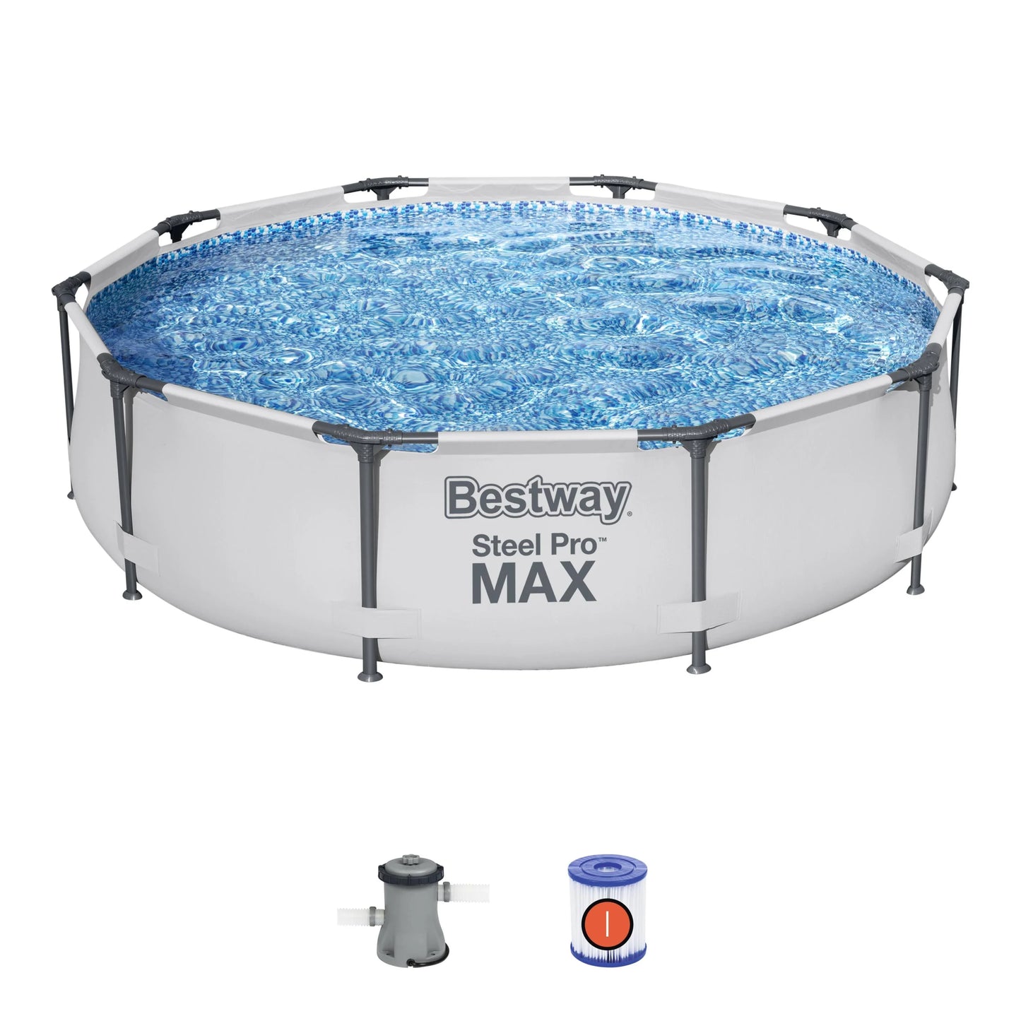 Piscinas portátiles elevadas redondas Bestway 56408 para niños y adultos (3,05 m x 76 cm)