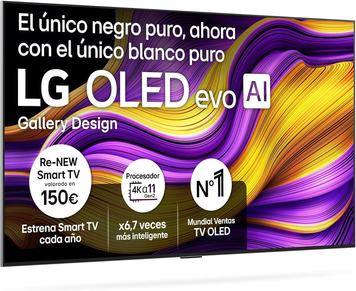 LG OLED65C54LA - TV 65", OLED EVO 4K, Smart TV AI C5, WebOS 25, Super Upscaling, Dolby Vision and Dolby Atmos, AMD FreeSync, Alexa/Google Assistant, Black