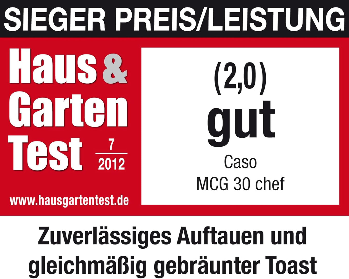 CASO MCG30 Ceramic chef Testsieger Haus & Garten Test, 3in1 Mikrowelle mit Grill + Heißluft 2100W 30L, Borosilikatglasboden, Backofen-Funktion bis 200°C