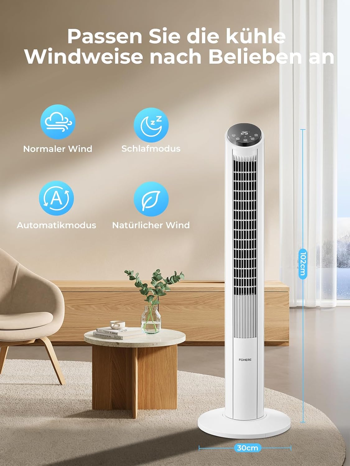 Turmventilator sehr Leise (