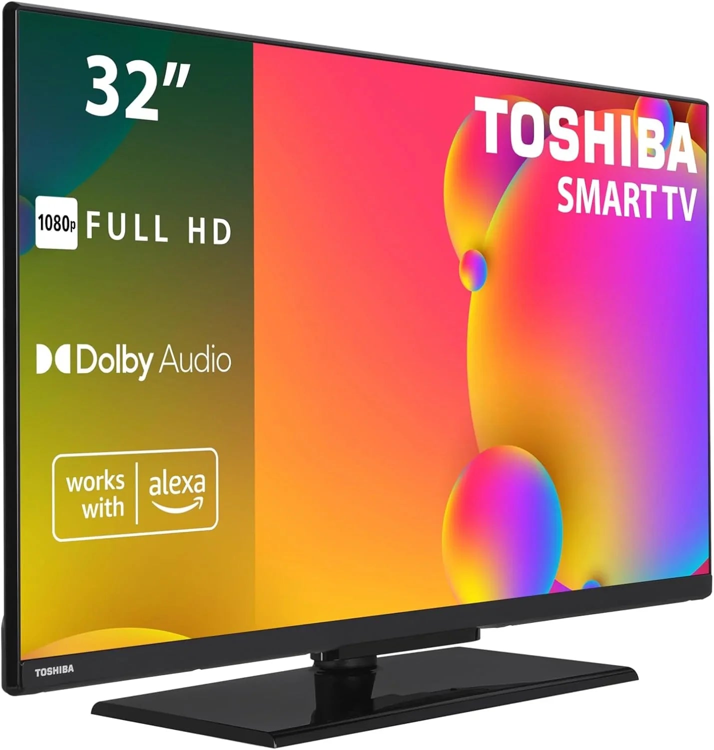 Toshiba 40LV3563DG 40" Full HD (1920 x 1080) HDR Smart TV with Central Stand, Compatible with Alexa, WiFi