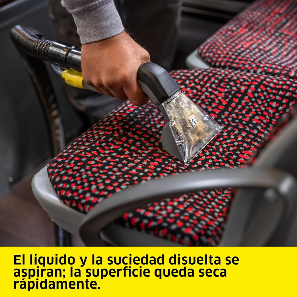 Kärcher Lava-aspiradora Puzzi 8/1, para tapicerías y superficies textiles, depósito: 8 l, caudal de pulverización: 1 l/min, superficie: 12-18 m²/h, peso: 8,6 kg, boquilla para tapicerías