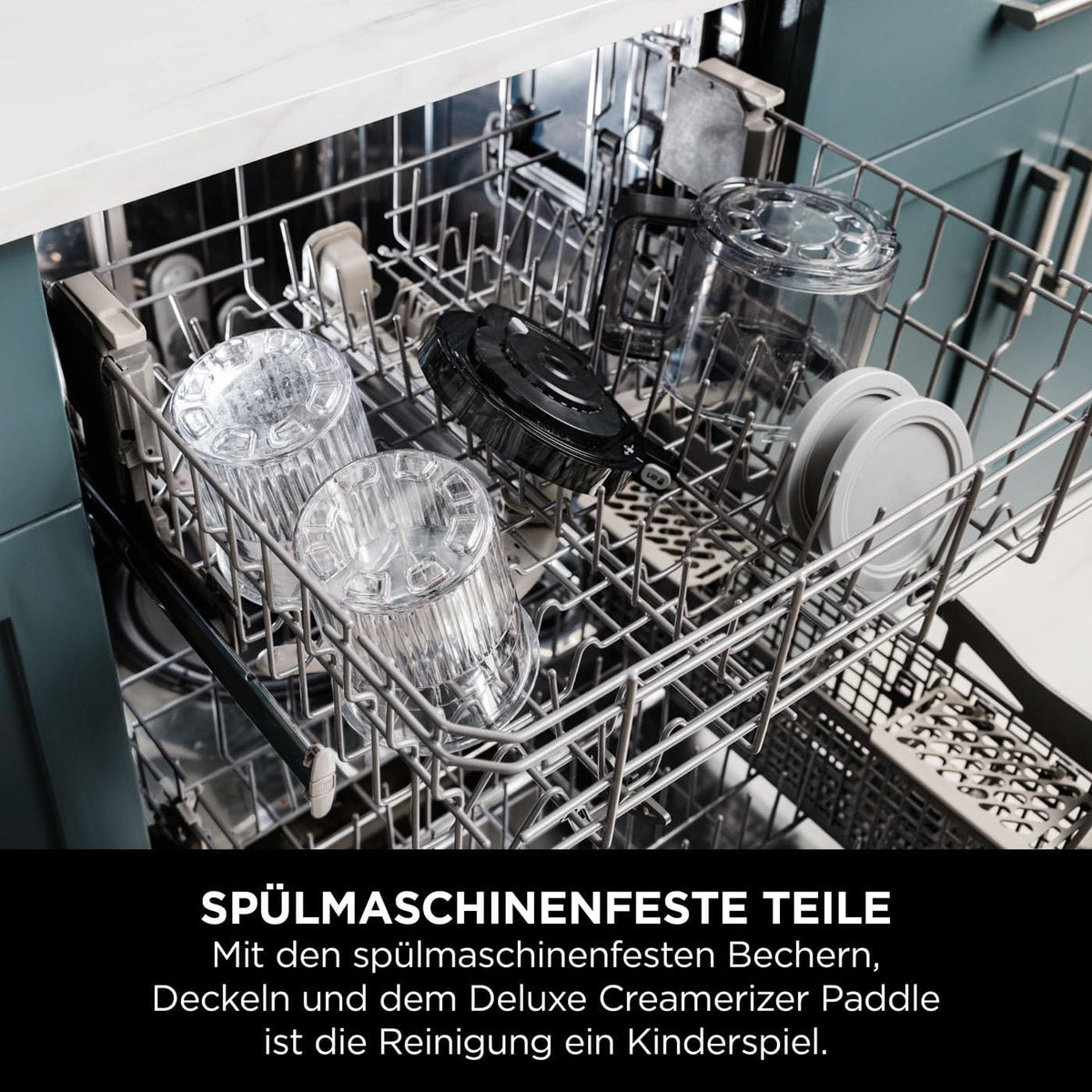Ninja CREAMi Deluxe Eis-und Eisgetränkmaschine mit 2 Bechern, 10 Funktionen, macht Eiscreme, Gelato, Sorbet, Frozen Yoghurt, Milchshakes, Slushi & mehr, 2-in-1 Geschmacksoption, Silber, NC502EU