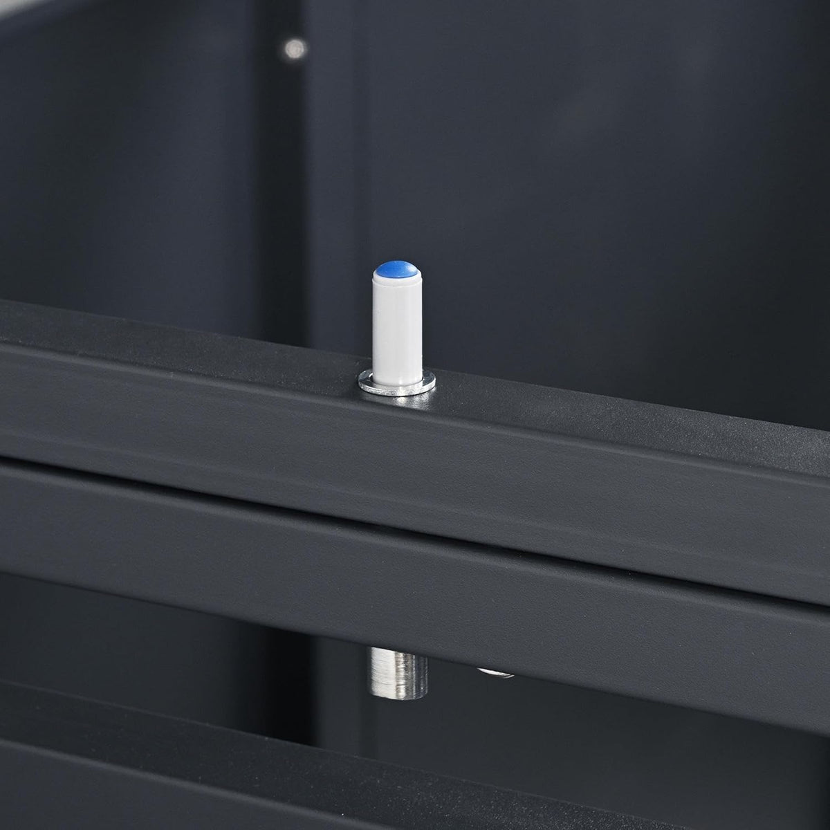 ESTEXO Mülltonnenbox Mülltonnenverkleidung mit Deckel Aufbewahrungsbox Müllbox Anthrazit mit Holzdekor (2 Türen)