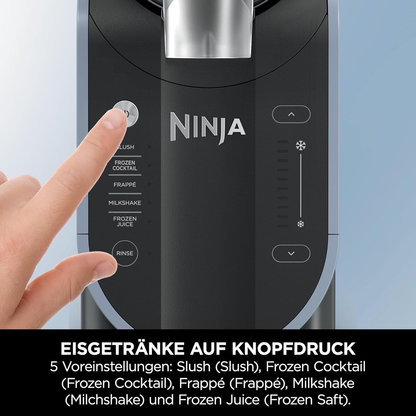 Ninja SLUSHi Maschine für Slush, Eis-Cocktails, Frappé, Milchshakes & gefrorenen Saft, ohne Eis oder Vorbereitungsaufwand, WhisperChill-Technology, fasst 1,9 L, Grün, FS301EUTG