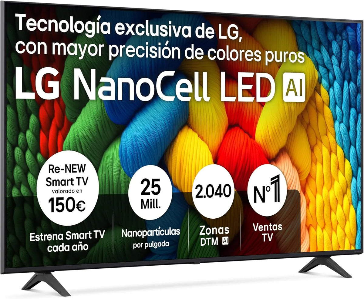LG 43UA73006LA - TV 43", UHD 4K, WebOS 25, Ultimate IA, HDR10 Pro, Super Upscaling, Dolby Digital Plus, Google Assistant, Black