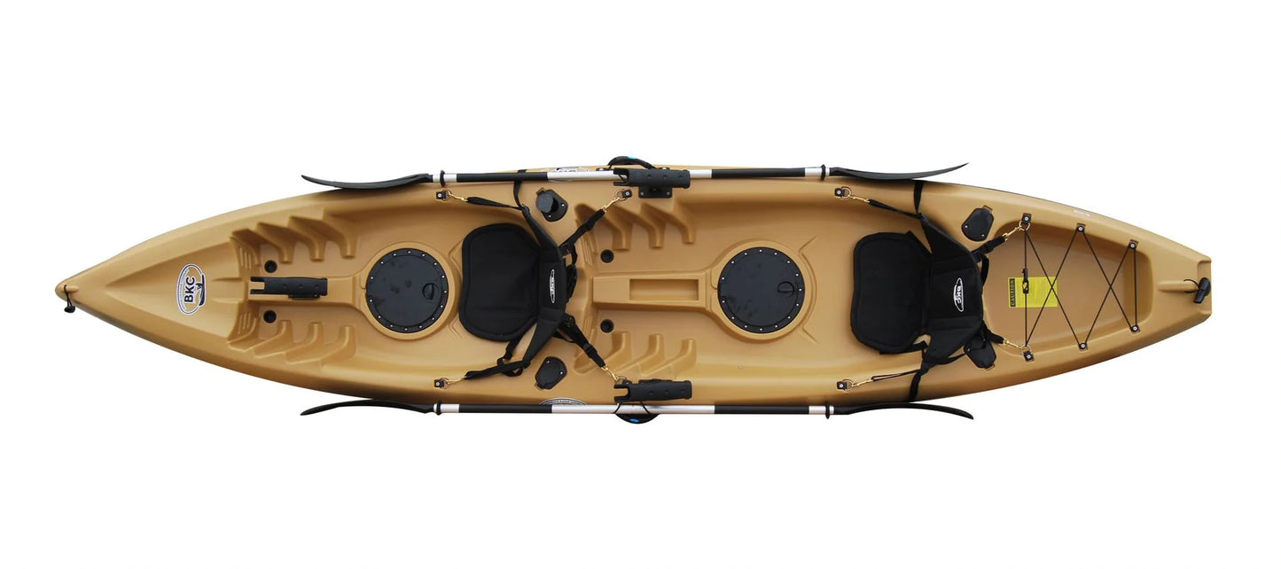 2026 Kayak de pesca tándem BKC TK181 de 3,9 m para 2 personas con asientos acolchados y remos