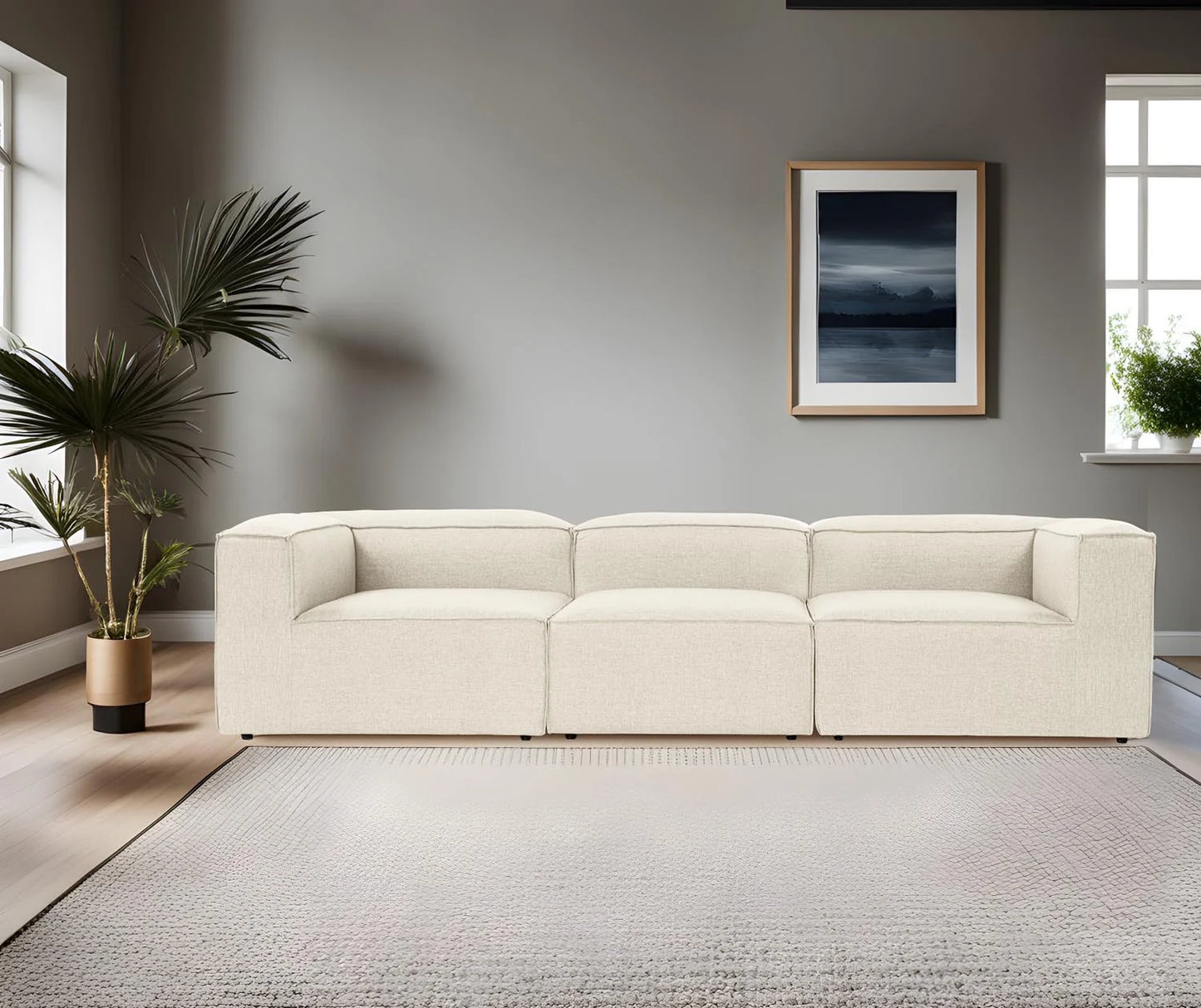 Fora 3 3er Sofa - Ecru