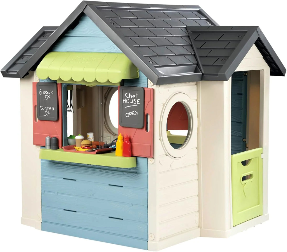 Smoby Life Garden House - Casa de Jardín Infantil de jardinería- Incluye Jardinera, Comedero para Pájaros, Herramientas y Accesorios - Protección UV - Material Reciclado - más de 2 años (7600810408)