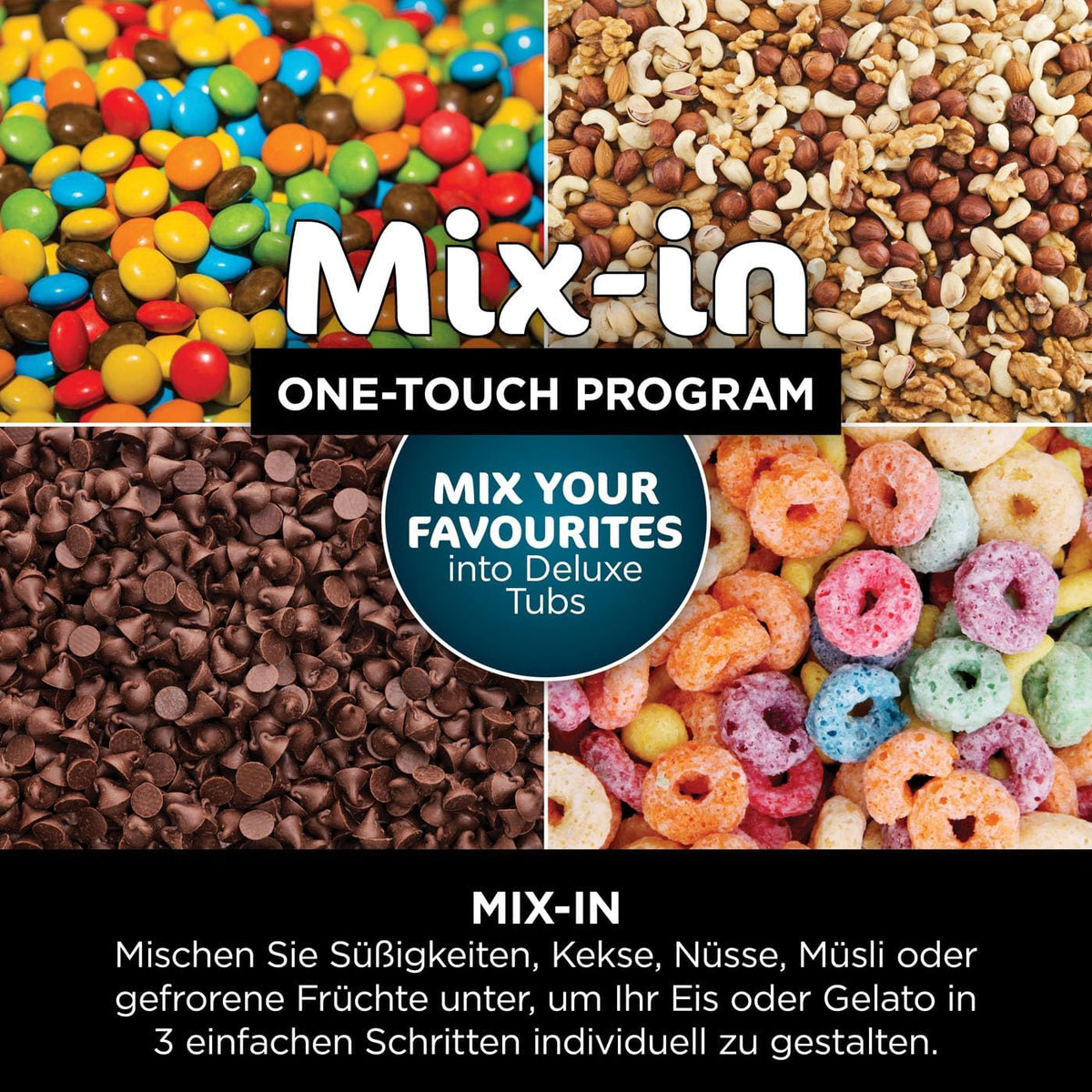 Ninja CREAMi Deluxe Eis-und Eisgetränkmaschine mit 2 Bechern, 10 Funktionen, macht Eiscreme, Gelato, Sorbet, Frozen Yoghurt, Milchshakes, Slushi & mehr, 2-in-1 Geschmacksoption, Silber, NC502EU