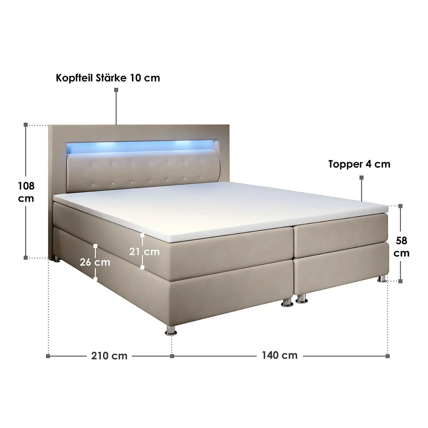 2025 Cama baúl Vancouver – Tela