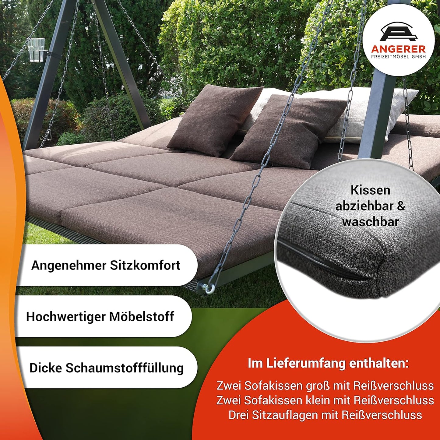 Angerer Hollywoodschaukel Lounge Smart Ashgrey