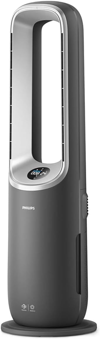 Philips Air Performer 3-in-1: Luftreiniger, Heiz- und Kühlgebläse - Reinigt 70 m², Entfernt 99,97% der Allergene und Schadstoffe. HEPA-Filter, Intelligente Sensoren, Alexa, App. (AMF870/15)