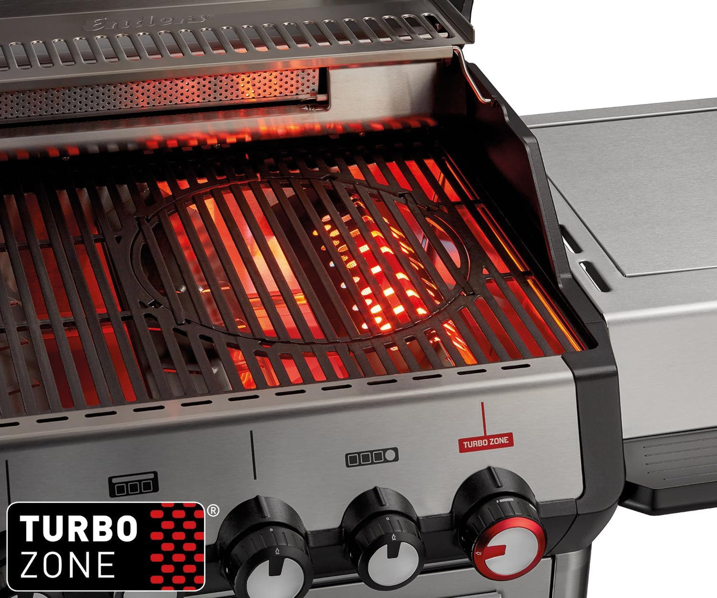 Enders® Gasgrill Monroe Pro 4 SIKR Turbo, 4-Brenner, mit Kocher und Infrarot-Heckbrenner, PanoVision Sichtfenster, Gussrost, Aluguss Grill, 800 °C TURBO ZONE™, SIMPLE CLEAN™, #8362